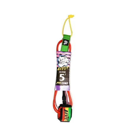 Leashes SurfCatch Surf 5.0 BEATER PRO COMP LEASH – Rasta