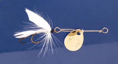 Leurre rotatif en ligne classique court Joes 117-10 Short Striker, taille 10, White Miller