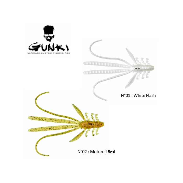 LEURRES SOUPLES GUNKI NAIAD 5CM PAR 10