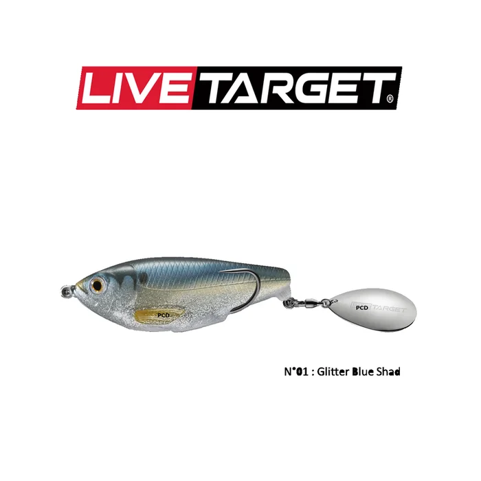 LEURRES SOUPLES LIVE TARGET COMMOTION SHAD 9CM