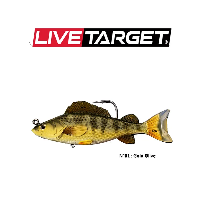 LEURRES SOUPLES LIVE TARGET SWIMBAIT YELLOW PERCH 13.5CM