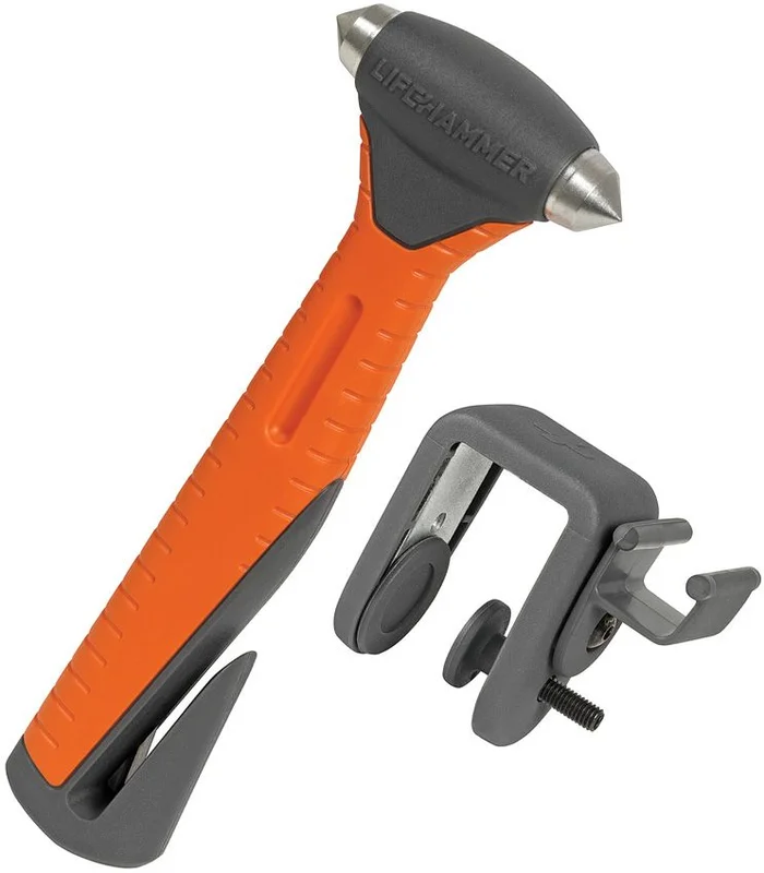 LHR00602 – LIFEHAMMER Safety Hammer Plus Orange Marteau brise-vitre