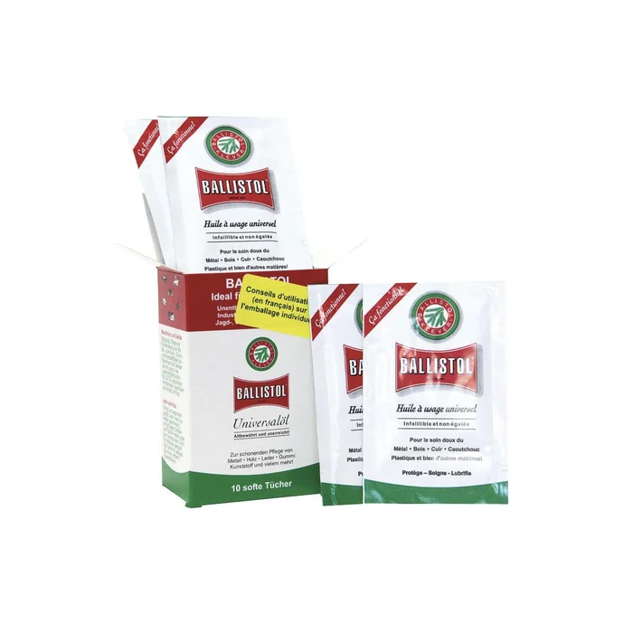 Lingettes d’huile universelle Ballistol x10