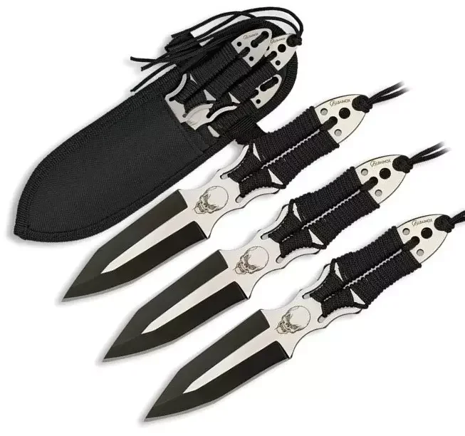 Lot 3 couteaux de lancer 17cm Squelette ALBAINOX