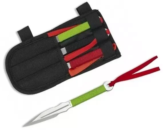 Lot 3 couteaux kunaï de lancer 15,5cm jet