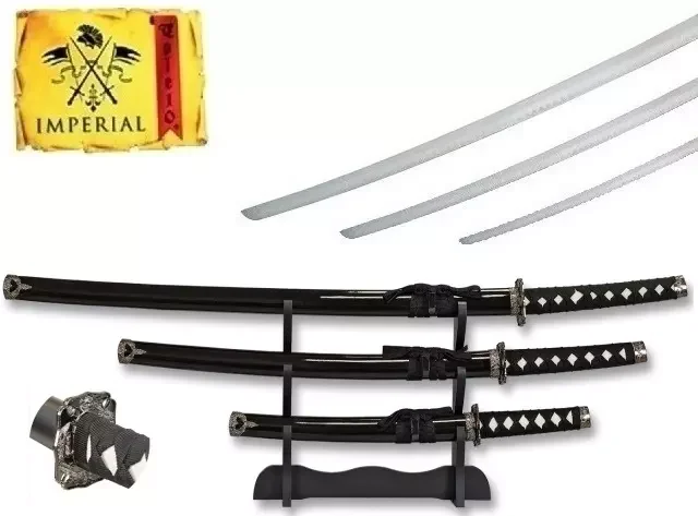 Lot 3 katanas katana arme + socle déco