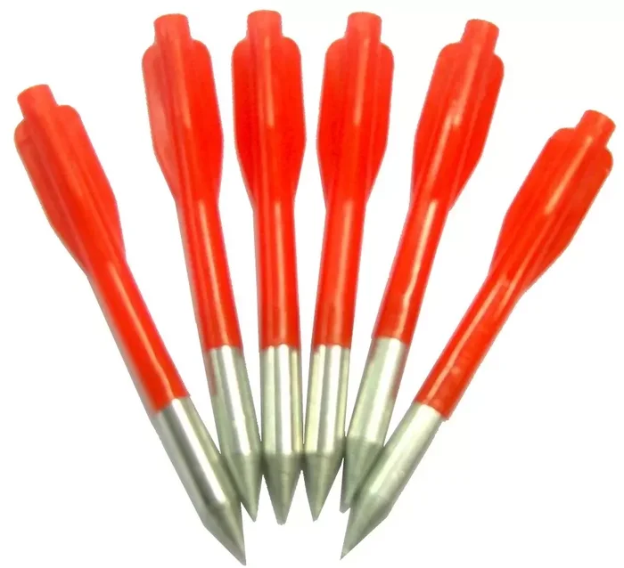 Lot 6 mini-flèches traits pour arbalète à poulie