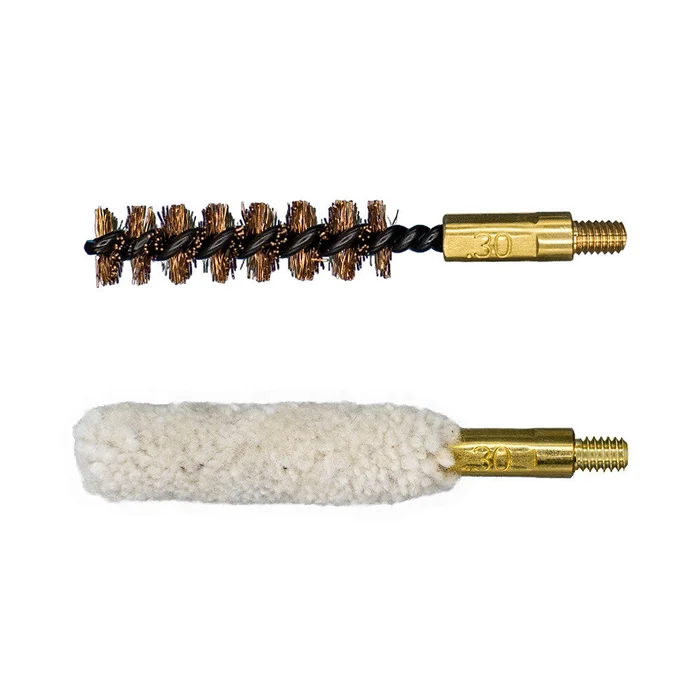Lot de 2 brosses de nettoyage combinées pour arme calibre .30&Prime;/7,62 mm