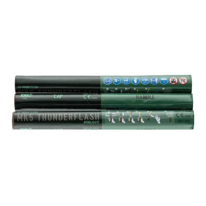Lot de 3 Bâtons Détonants MK5 Thunderflash Enola Gaye – Puissance Maximale – Signalisation Sécurisée – Pour Chasse et Outdoor