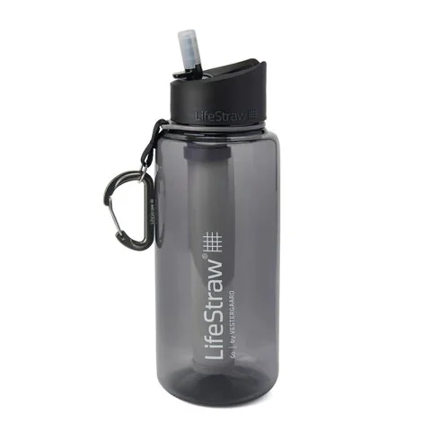 LS3GOBIGV203 – Lifestraw GO Gourde avec paille filtrante gris foncé 1 l