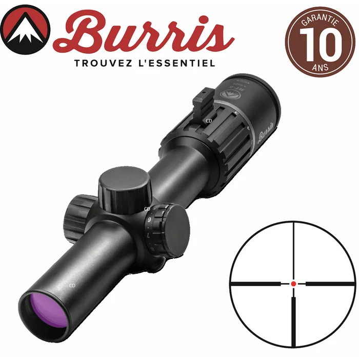 Lunette Burris RT-6 1-6×24 Réticule 4 Lumineux
