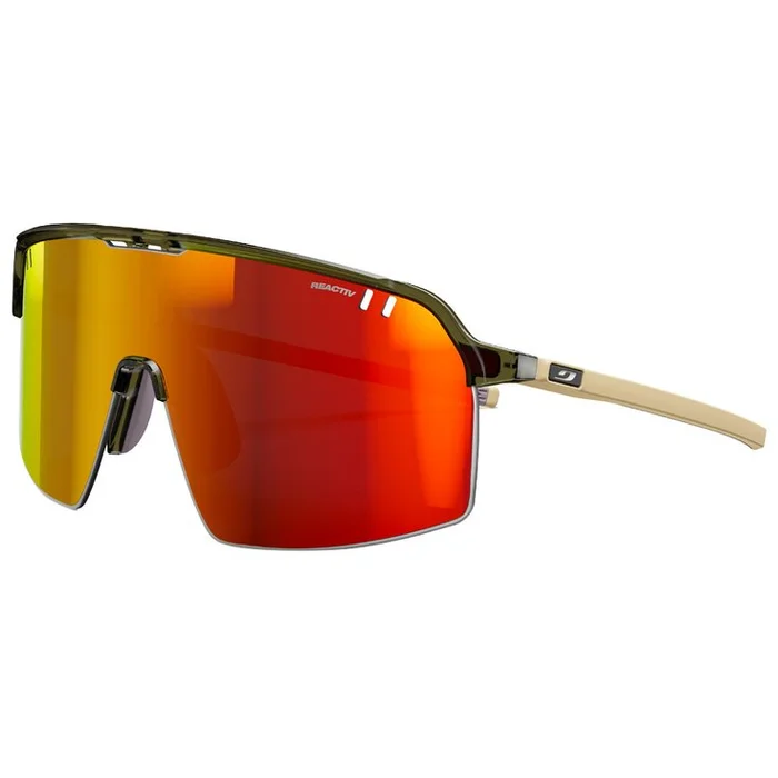 Lunettes de soleil Julbo Intensity Translucide Brillant Vert Kaki Beige Mat Reactiv 1-3 Light Amplifier