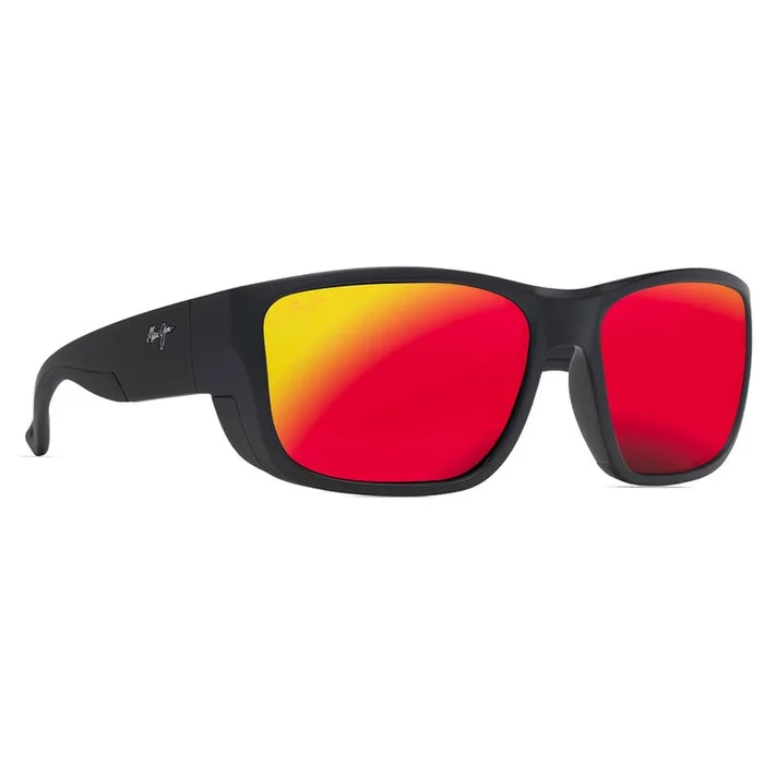 Lunettes de soleil Maui Jim Amberjack Matte Black Hawaii Lava MauiBrilliant