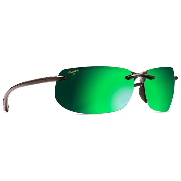 Lunettes de soleil Maui Jim Banyans Noir Brillant MauiGreen MauiBrilliant