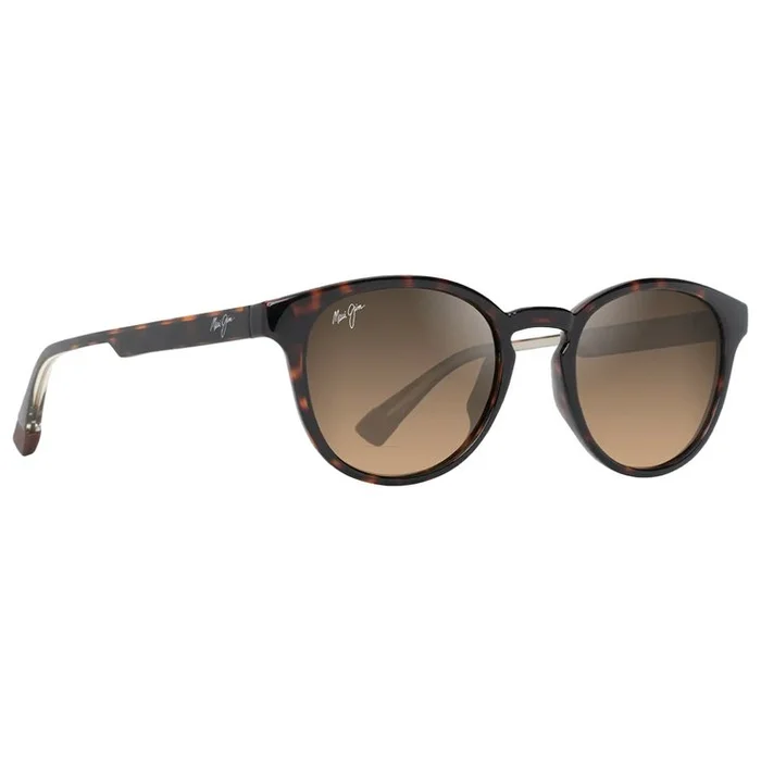 Lunettes de soleil Maui Jim Hiehie Havane Foncé Brillant Jaune Transparent Hcl Bronze Minéral Superthin