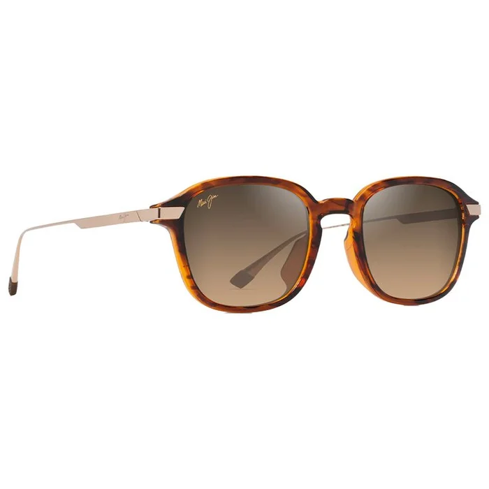 Lunettes de soleil Maui Jim Ka&rsquo;ouo Asian Fit Havane Foncé Brillant Doré Hcl Bronze MauiBrilliant