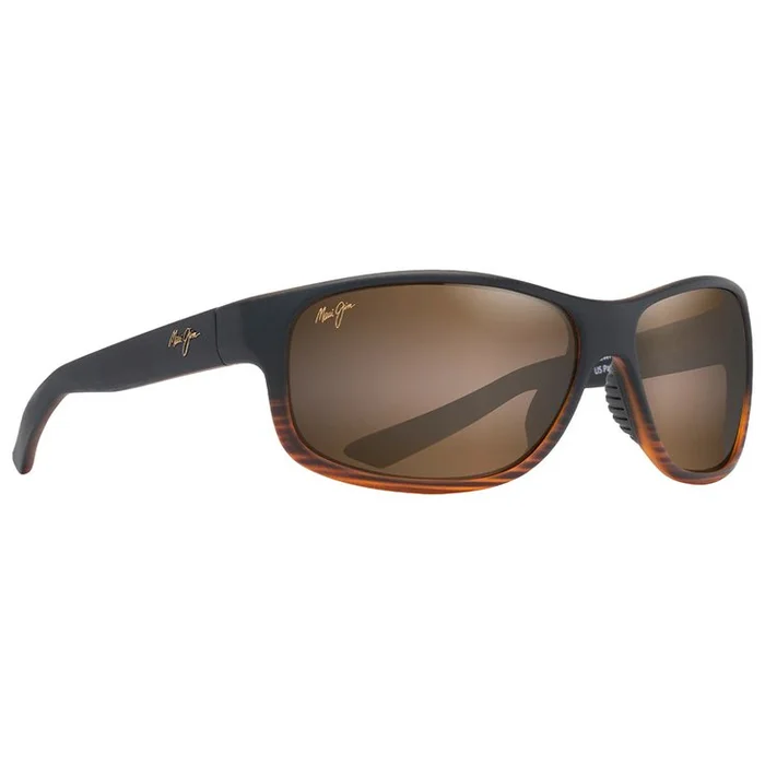 Lunettes de soleil Maui Jim Kaiwi Channel Stripe Dark Brown Bronze Hcl Mineral Superthin