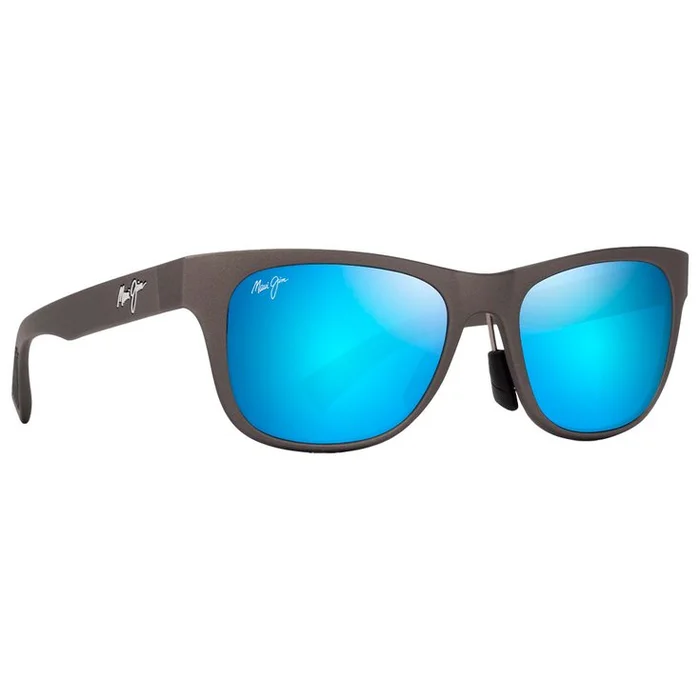 Lunettes de soleil Maui Jim Kapeau Metal Matte Grey Blue Hawaii Mineral Superthin