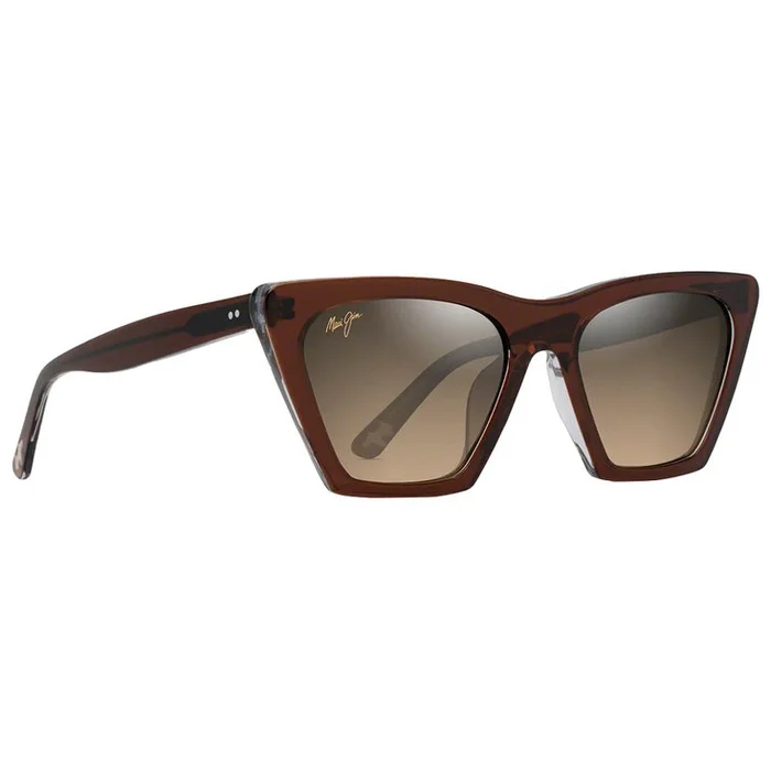 Lunettes de soleil Maui Jim Kini Kini Rootbeer Cristal Bronze Hcl Minéral Superthin