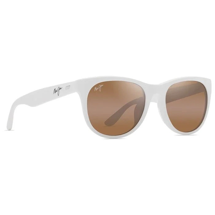 Lunettes de soleil Maui Jim Koaniani Asian Fit Shiny Solid White Hcl Bronze Mineral SuperThin