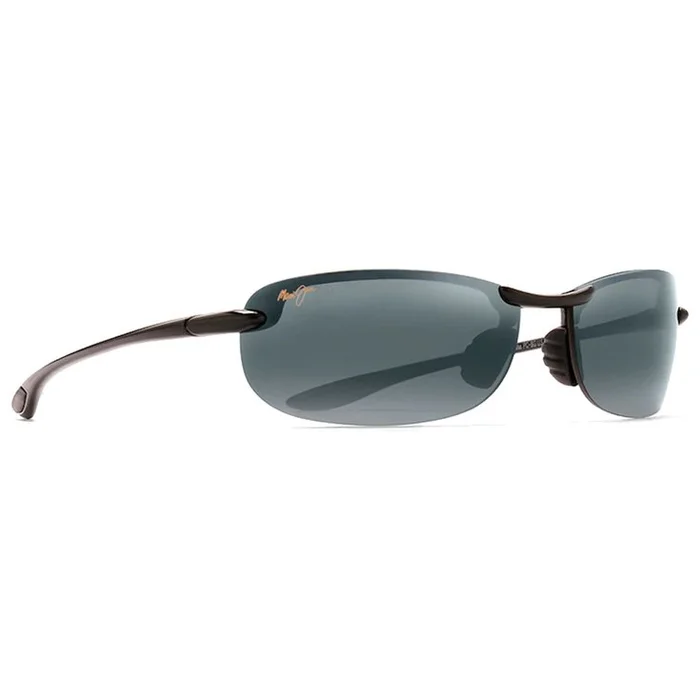 Lunettes de soleil Maui Jim Makaha Noir Brillant Gris Neutre Polycarbonate Bidegrade
