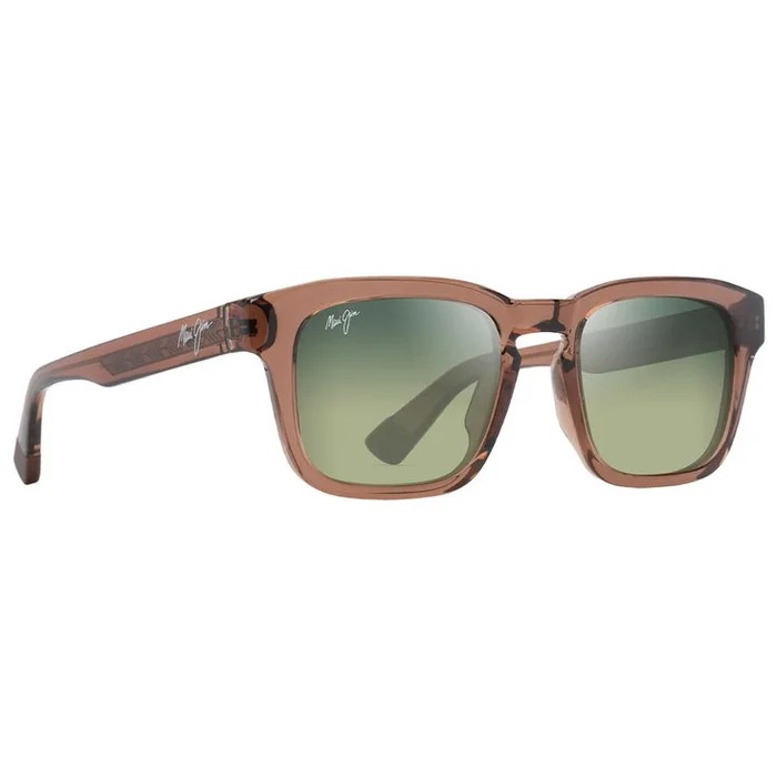 Lunettes de soleil Maui Jim Maluhia Marron Clair Transparent Brillant Maui Ht Minéral Superthin
