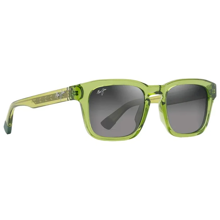 Lunettes de soleil Maui Jim Maluhia Vert Gazon Transparent Brillant Neutral Grey Minéral Superthin
