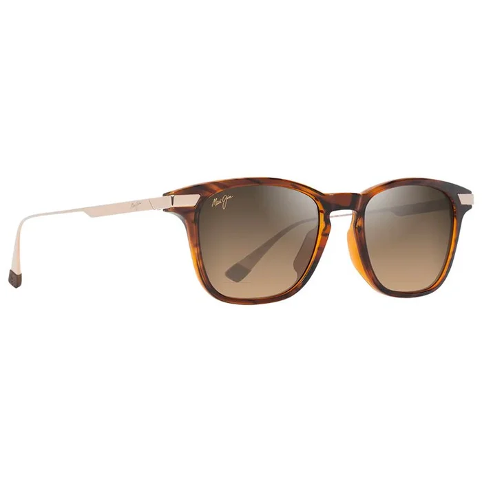 Lunettes de soleil Maui Jim Mana’olana Havane Foncé Brillant Doré Bronze Hcl MauiBrilliant