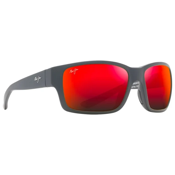 Lunettes de soleil Maui Jim Mangroves Noir Mat Hawaii Lava Mineral Superthin