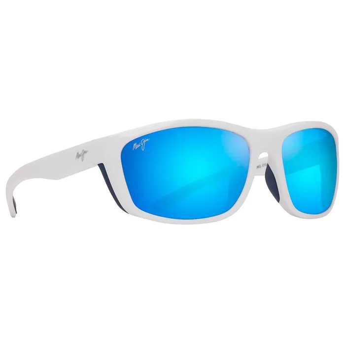 Lunettes de soleil Maui Jim Nuu Landing Blanc Blue Hawaii Mineral Superthin