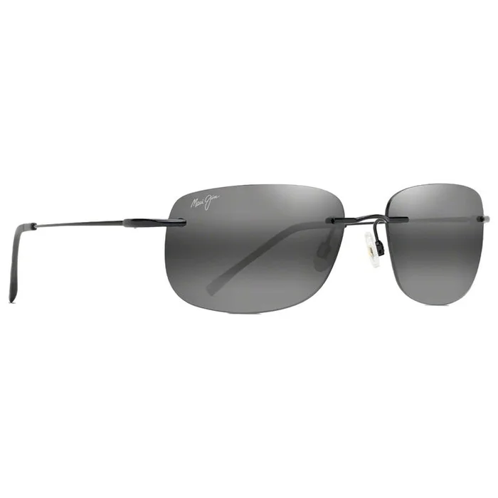 Lunettes de soleil Maui Jim Ohai Gloss Black Gris Neutre MauiBrilliant