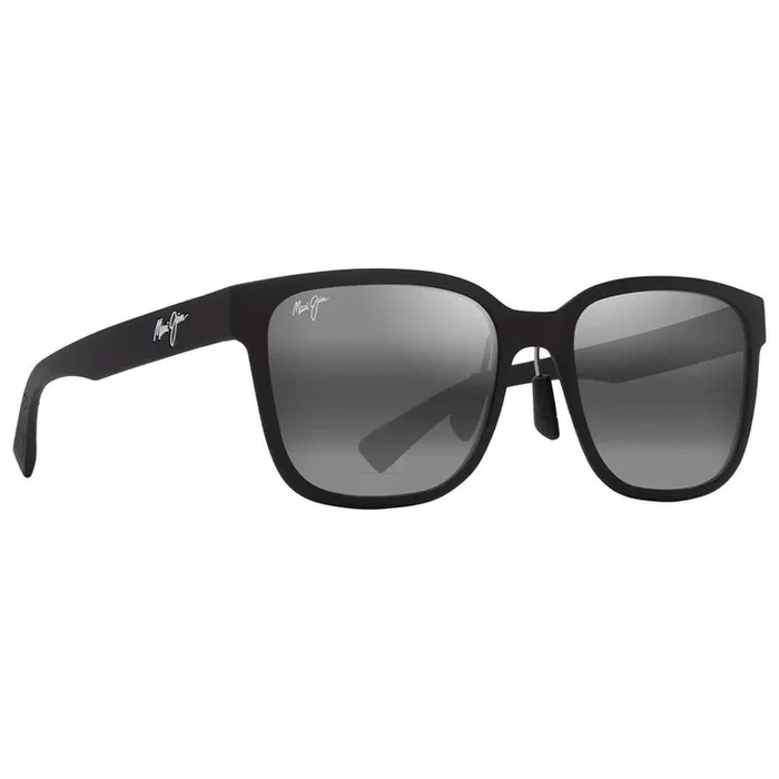 Lunettes de soleil Maui Jim Paulele Asian Fit Noir Mat Gris Neutre Minéral Superthin