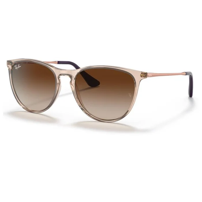 Lunettes de soleil Ray Ban Erika Kids Polished Light Brown Translucide Gradient Brown