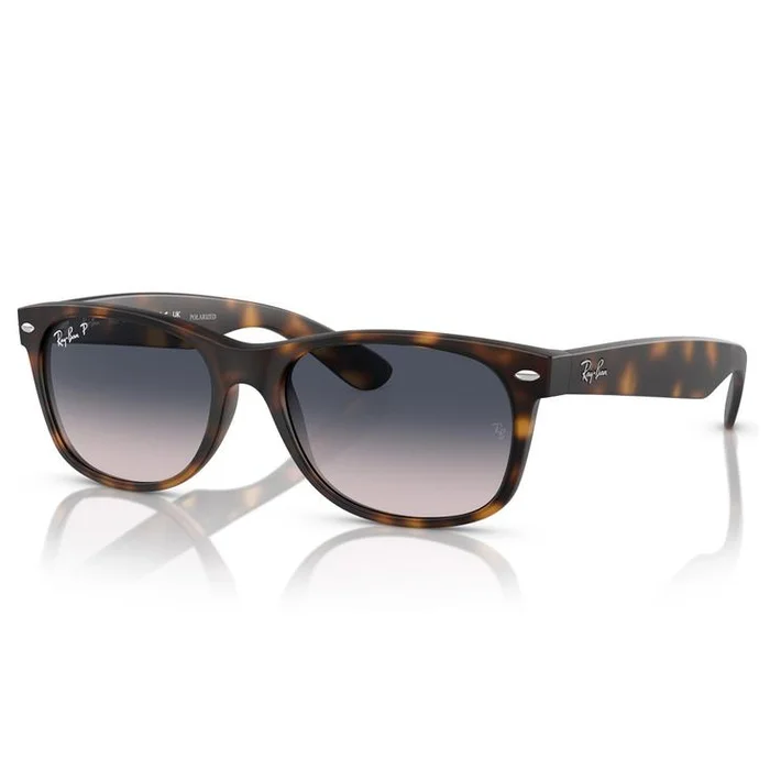 Lunettes de soleil Ray Ban RB2132 New Wayfarer Classic Matte Havana Polar Blue