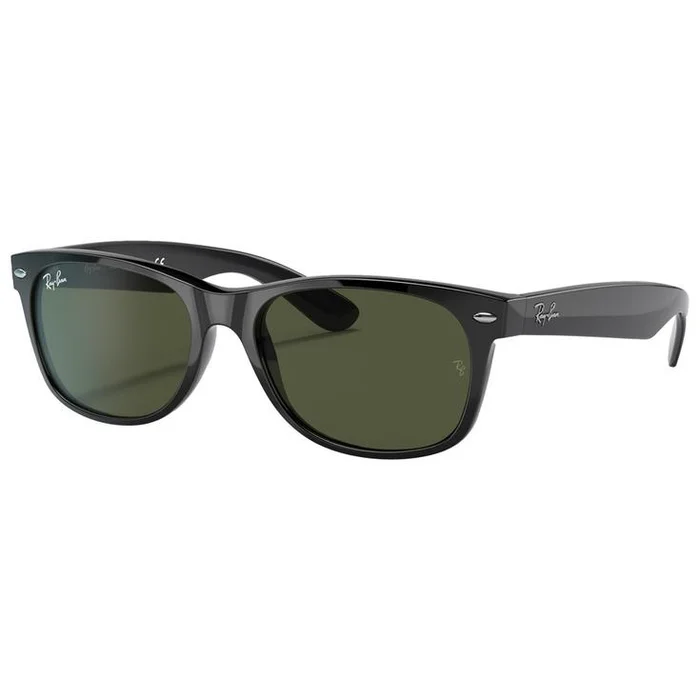 Lunettes de soleil Ray Ban RB2132 New Wayfarer Classic Polished Black Green G-15