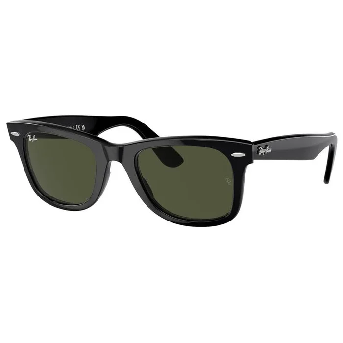 Lunettes de soleil Ray Ban RB2140 Original Wayfarer Classic Polished Black Green G-15