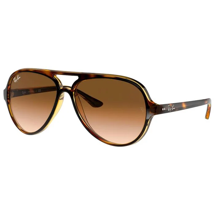 Lunettes de soleil Ray Ban RB4125 Cats 5000 Classic Polished Light Havana Gradient Light Brown