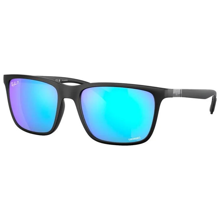 Lunettes de soleil Ray Ban RB4385 Matte Black Chromance Polar Green Blue
