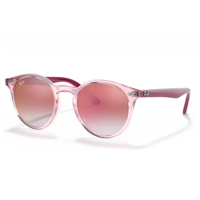Lunettes de soleil Ray Ban RB9064S Kids Polished Pink Translucide Red Gradient Incolore