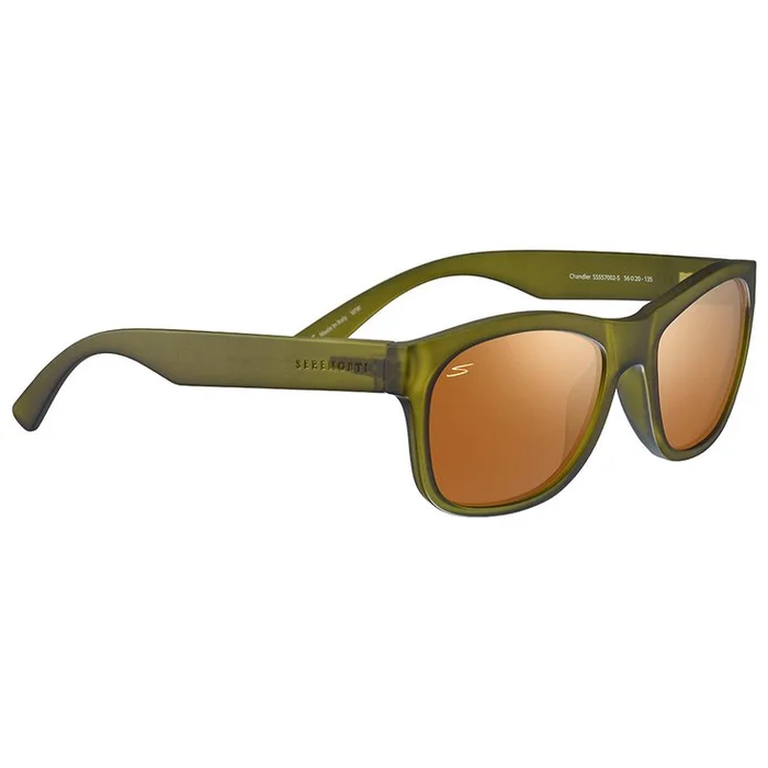 Lunettes de soleil Serengeti Chandler Rubberised Khaki Saturn Polarized Drivers Gold