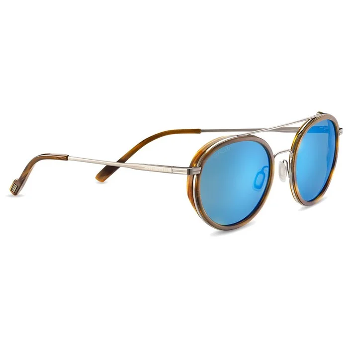 Lunettes de soleil Serengeti Geary Shiny Gunmetal Brown Buffalo Polarized 555nm Blue