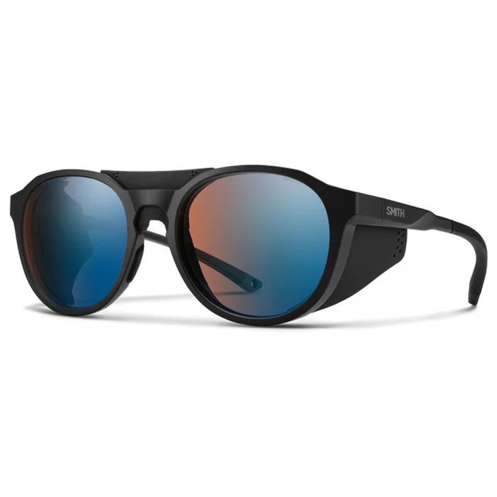Lunettes de soleil Smith Venture Matte Black Chromapop Glacier Photochromique Copper Blue Mirror