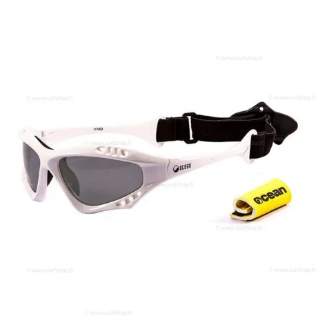 Lunettes KitesurfOcean AUSTRALIA SHINY WHITE WITH SMOKE LENS
