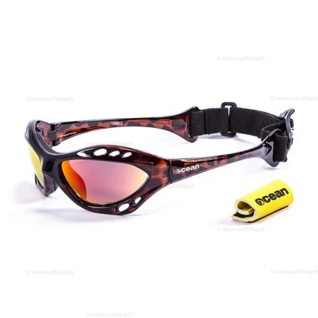 Lunettes KitesurfOcean CUMBUCO BROWN WITH REVO RED LENS