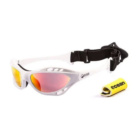 Lunettes KitesurfOcean CUMBUCO SHINY WHITE WITH REVO RED LENS