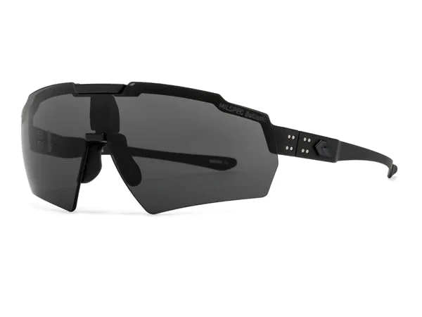 Lunettes Noir balistic Blastshield MILSPEC (ANSI Z87,1+) + Verres Fumé