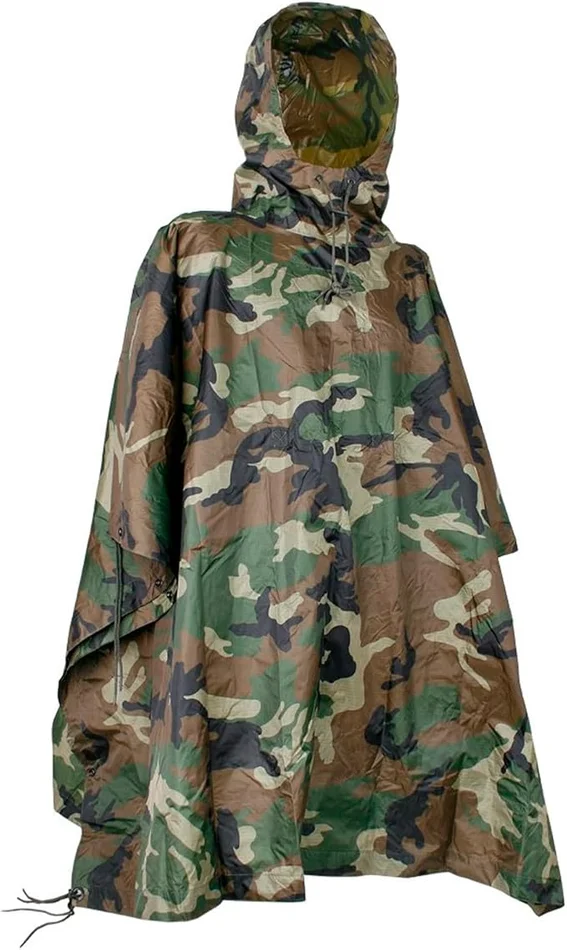 M4459 – MIL-TEC Poncho Ripstop Woodland 208 x 153 cm