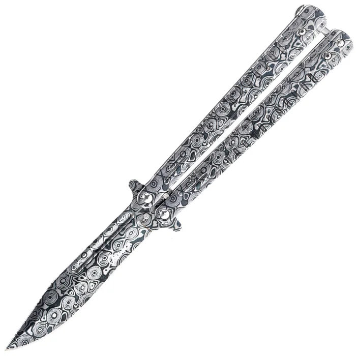 MA02218 Albainox Couteau papillon damassé