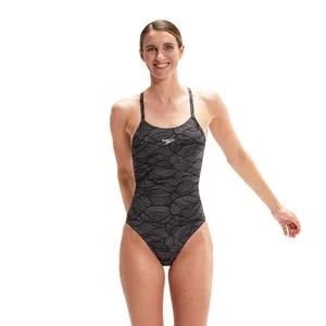 Maillot de bain 1 pièce avec dos croisé femme Allover