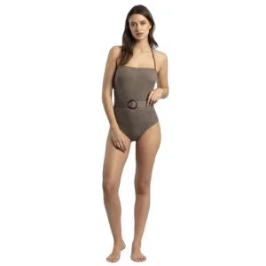 Maillot de bain 1 pièce bandeau femme Fresh Leaves
